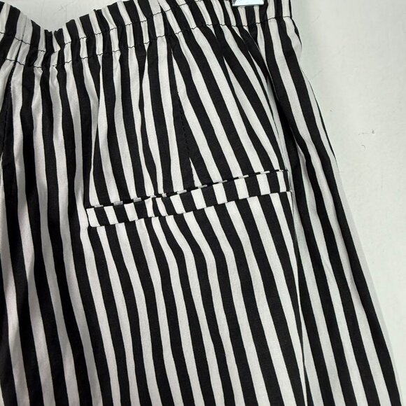 Zara Collection Striped Pull On Cropped Tie Waist Poplin Pants Size XS EUC - Picture 10 of 11